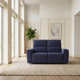Holborton Manual Recliner Sofa Navy Blue 2 - thumbnail 3