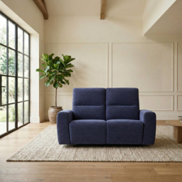 Holborton Manual Recliner Sofa Navy Blue 2 - thumbnail 1