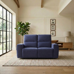 Holborton Manual Recliner Sofa Navy Blue 2 - thumbnail 4