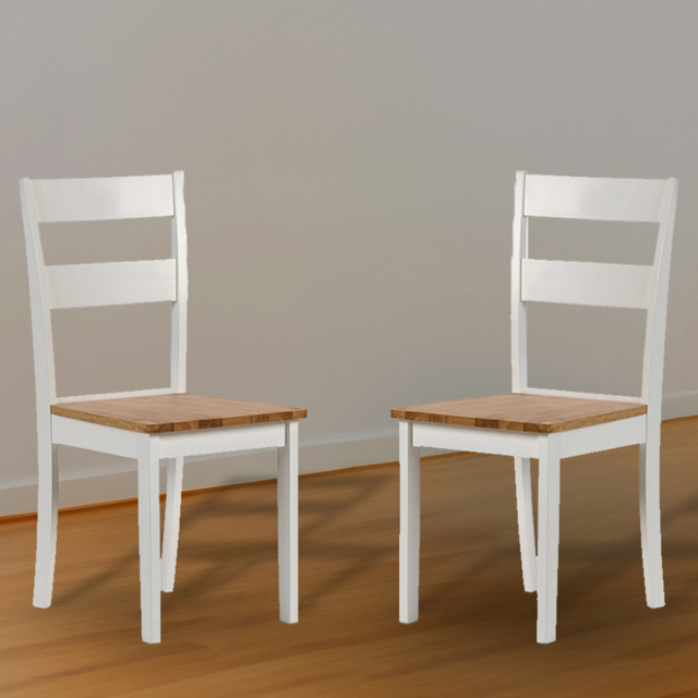 Julian Bowen Linwood Set of 2 White Dining Chair - image 1