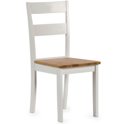 Julian Bowen Linwood Set of 2 White Dining Chair - thumbnail 3