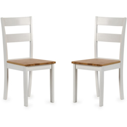 Julian Bowen Linwood Set of 2 White Dining Chair - thumbnail 2