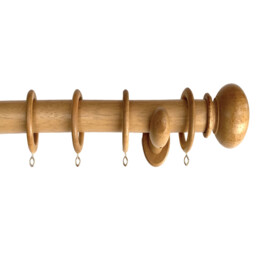 Richmond Waxed Oak Curtain Pole 155cm