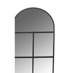 Ivyline Black Archway Outdoor Wall Mirror 90 x 50cm - thumbnail 2