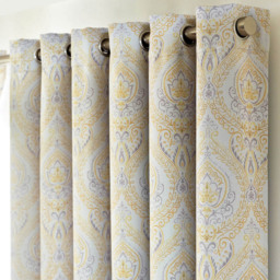 Alan Symonds Victoria Room Darkening Ring Top Eyelet Curtains Ochre 229 x 229cm - thumbnail 2