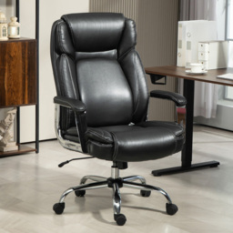Portland Black Faux Leather Adjustable Height Office Chair