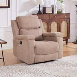 Ledbury Beige Fabric Manual Recliner Chair