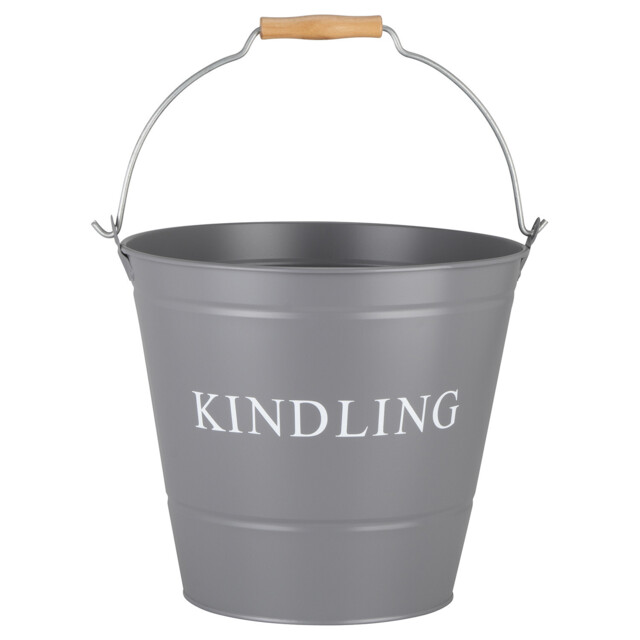 Manor Fireside Grey Kindling Bucket