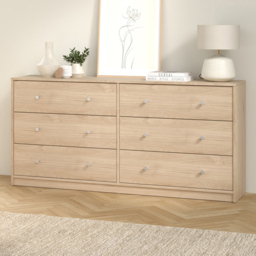 Furniture To Go May 6 Drawer Jackson Hickory Oak Chest of Drawers