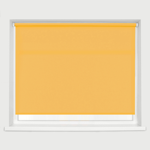 Caecus Straight Edge Roller Blind Ochre 240cm - image 1