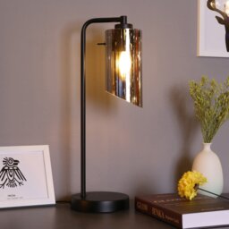 Bodhi Smoked Black Glass Table Lamp - thumbnail 2