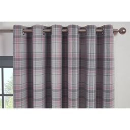 Divante Hatfield Check Blush Blackout Curtains 168 x 183cm - thumbnail 3