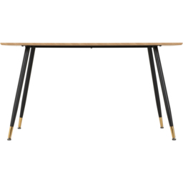 Seconique Hamilton Black Medium Oak Effect Dining Table Medium - thumbnail 4