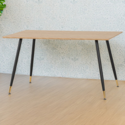 Seconique Hamilton Black Medium Oak Effect Dining Table Medium
