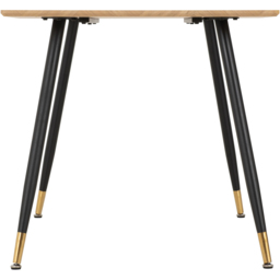 Seconique Hamilton Black Medium Oak Effect Dining Table Medium - thumbnail 3