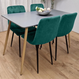 Kosy Koala 4 Seater Wooden Dining Table Set Grey and Green