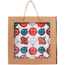 Santa's Chalet Multicolour Bauble 25 Pack