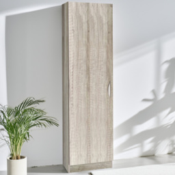 R White Cabinets Grey Single Door Tall Cupboard - thumbnail 1