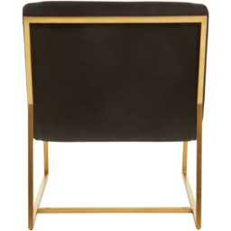 Premier Housewares Vogue Black and Gold Lounge Chair - thumbnail 4