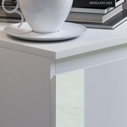 FWStyle Stora 2 Drawer White Gloss Bedside Table - thumbnail 4