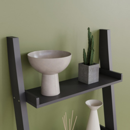 VIDA DESIGNS York 4 Shelf Black Ladder Bookcase - thumbnail 4