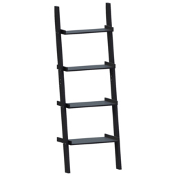 VIDA DESIGNS York 4 Shelf Black Ladder Bookcase - thumbnail 2