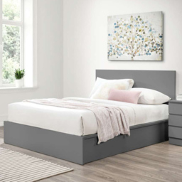 Oslo King Size Grey Ottoman Bed - thumbnail 1
