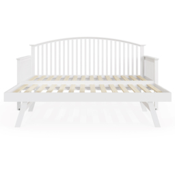 GFW Madrid Single White Day Bed and Trundle Set with 2 Bonnell Mattresses - thumbnail 2