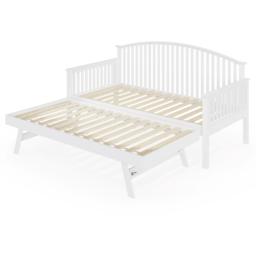 GFW Madrid Single White Day Bed and Trundle Set with 2 Bonnell Mattresses - thumbnail 3