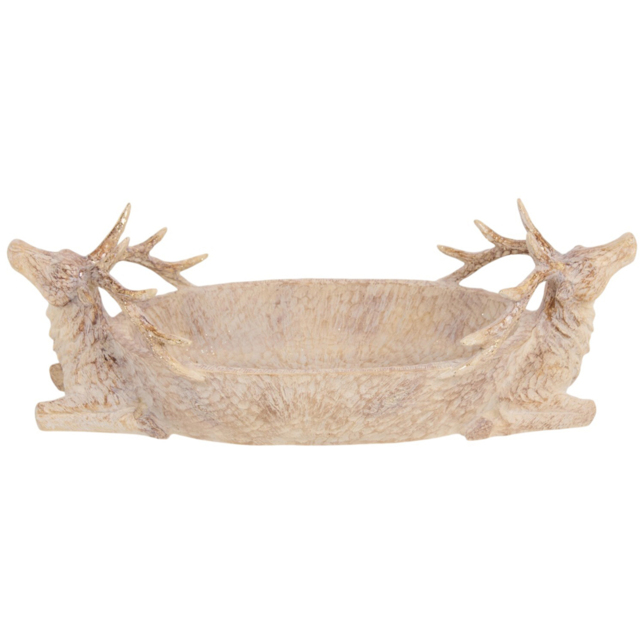 Wood Effect Gold Brushed Tray - image 1