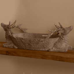 Wood Effect Gold Brushed Tray - thumbnail 2