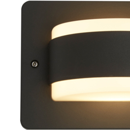 Lighting Collection IP54 Eclipse Glow LED Outdoor Wall Light - thumbnail 4