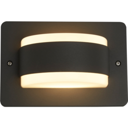 Lighting Collection IP54 Eclipse Glow LED Outdoor Wall Light - thumbnail 3