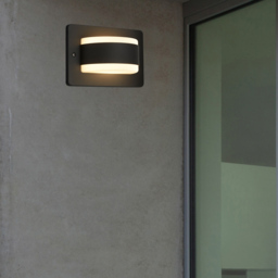 Lighting Collection IP54 Eclipse Glow LED Outdoor Wall Light - thumbnail 2