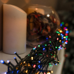The Christmas Centre 400 Multicoloured LED Green Cable Multifunction Battery Operated String Light 40m - thumbnail 4