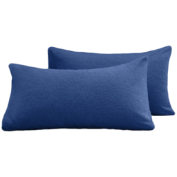 Velosso French Blue Teddy Fleece Pillowcase 2 Pack