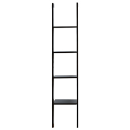 Living and Home 4 Tier Black Wall Hanging Ladder Shelf - thumbnail 3