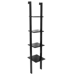 Living and Home 4 Tier Black Wall Hanging Ladder Shelf - thumbnail 1