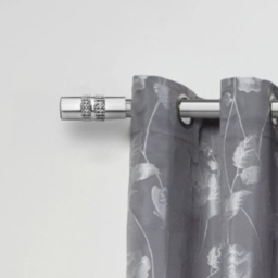 New Edge Blinds Sparkle Chrome Extendable Eyelet Metal Curtain Pole Set 160-300cm - thumbnail 2