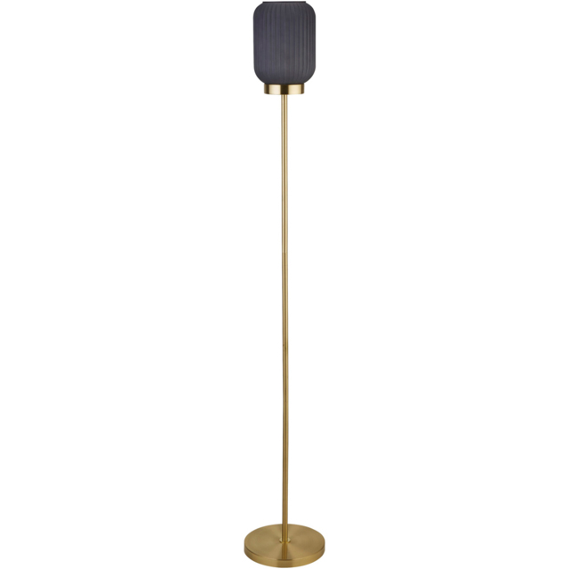Lighting Collection Matson Frosted Navy Glass Floor Lamp - image 1