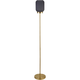 Lighting Collection Matson Frosted Navy Glass Floor Lamp - thumbnail 1