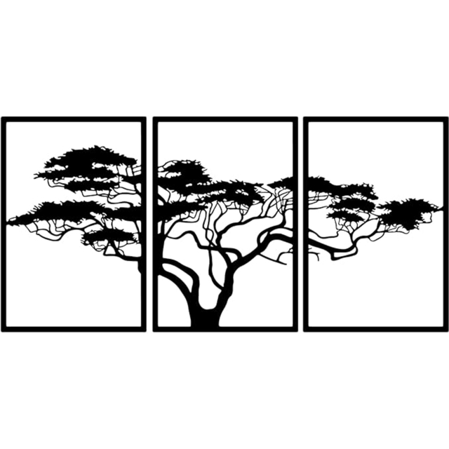 Decortie African Tree Silhouette Metal Wall Decor - image 1