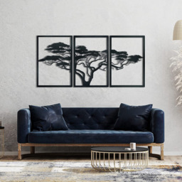 Decortie African Tree Silhouette Metal Wall Decor - thumbnail 2