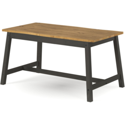 Core Products Corona 4 Seater Dining Table Natural and Black - thumbnail 2