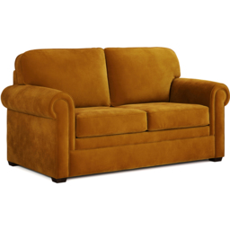 Jay-Be Heritage 2 Seater Luxe Velvet Saffron Sofa Bed with e-Pocket Mattress - thumbnail 2