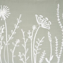 Kalina Floral Embroidered Cushion Grey - thumbnail 2