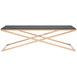 Premier Housewares Montril Glass Top Criss Cross Coffee Table - thumbnail 2