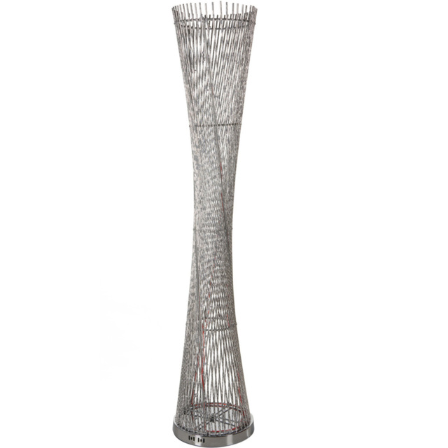 Spiral 120 LED Colour Changing Silver Floor Lamp - image 1