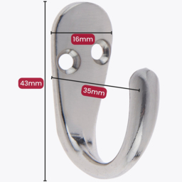 Headbourne Satin Nickel Robe Hook 2 Pack - thumbnail 4