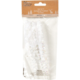 Set of 3 Hanging Frosted Icicles